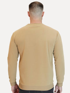 Moletom Dixen Masculino Crewneck Liso Cáqui