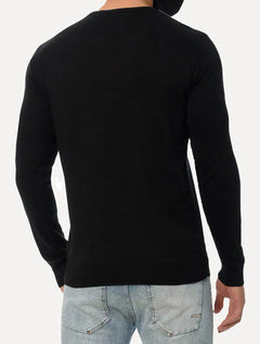 Suéter Calvin Klein Masculina Tricot Front Logo Preto