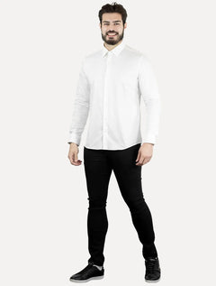 Camisa Calvin Klein Masculina Slim Essential Basic Logo Branca
