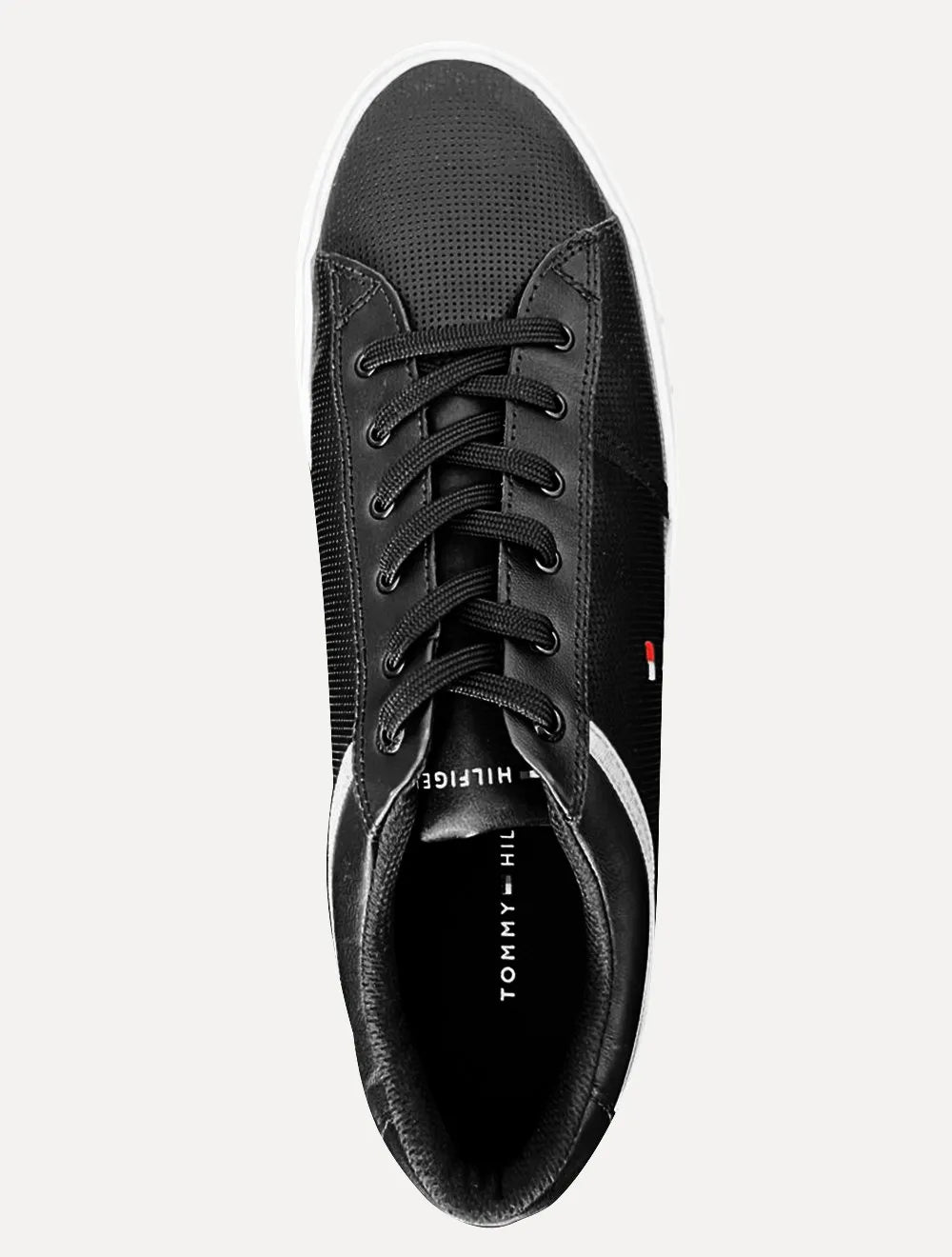 Tênis Tommy Hilfiger Masculino Jay 13A Iconic Leather Puched Preto