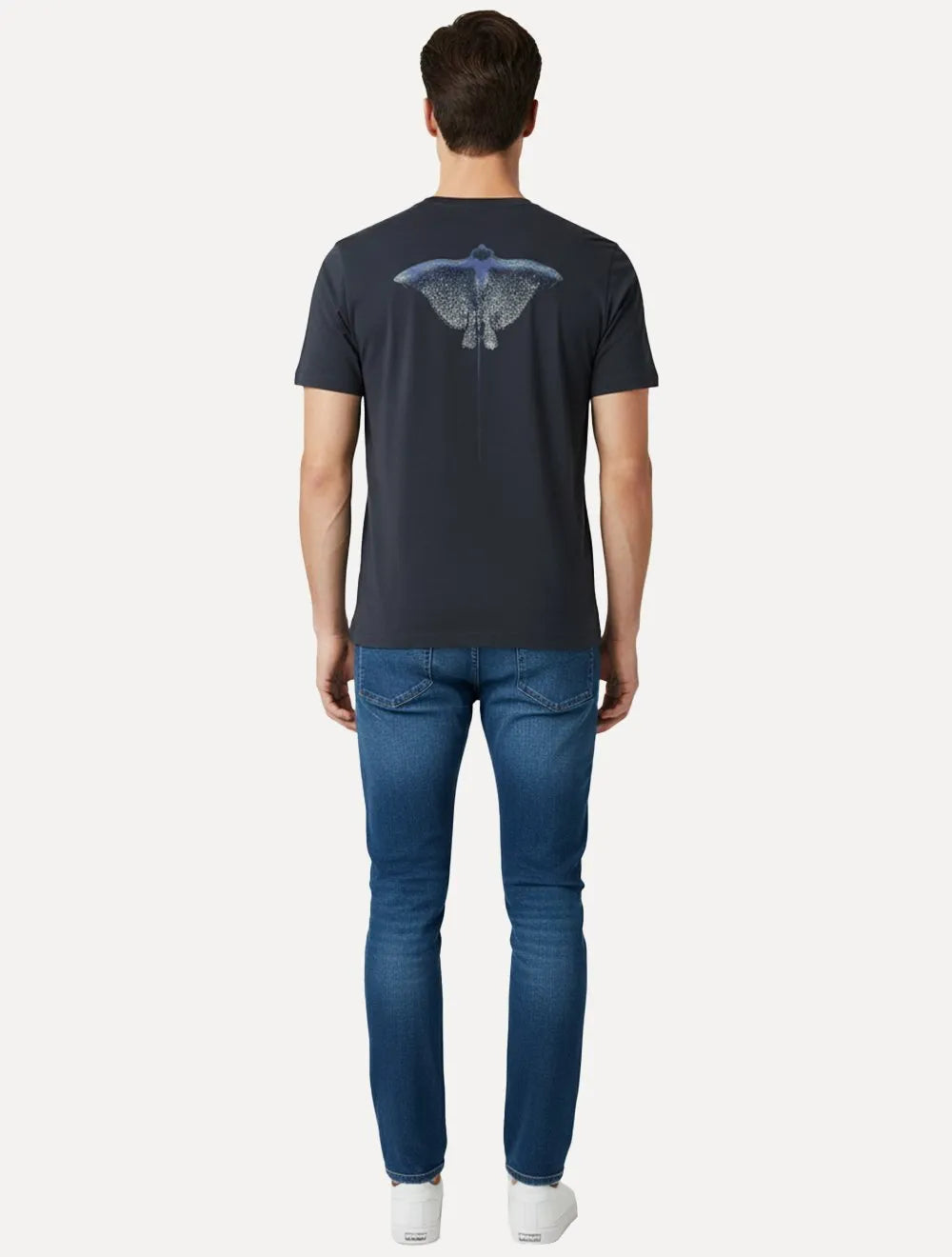 Camiseta Ellus Masculina Cotton Fine Easa Ray Classic Azul Marinho