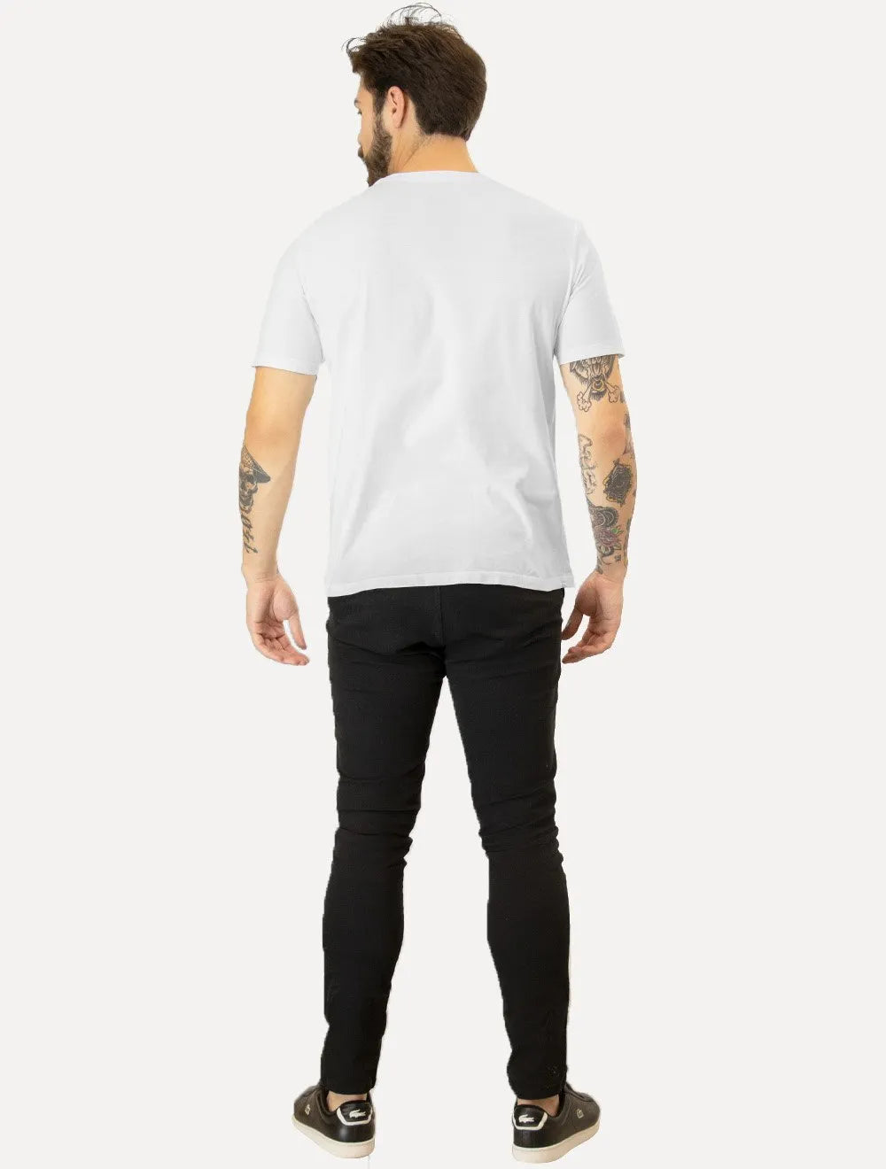 Camiseta Calvin Klein Jeans Masculina New Mono Logo Re Issue Branca
