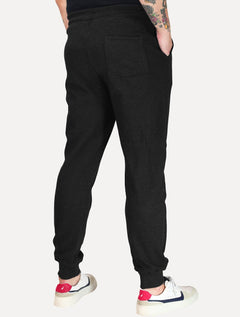 Calça Calvin Klein Masculino Moletom Jogger Logo Preto Mescla