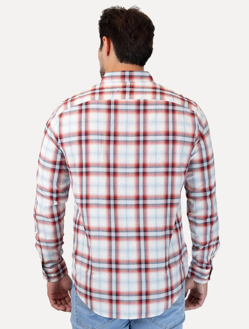 Camisa Original Penguin Masculina Regular Pocket Xadrez Vermelha
