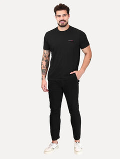 Calça Aramis Masculina Chino Sarja Classica Button Preta