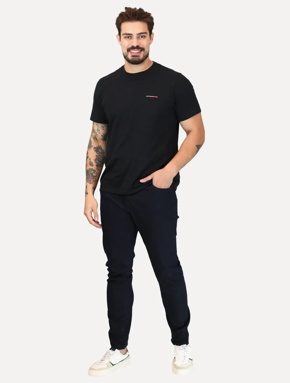 Calça Dudalina Jeans Masculina Skinny Stretch Icon Escuro