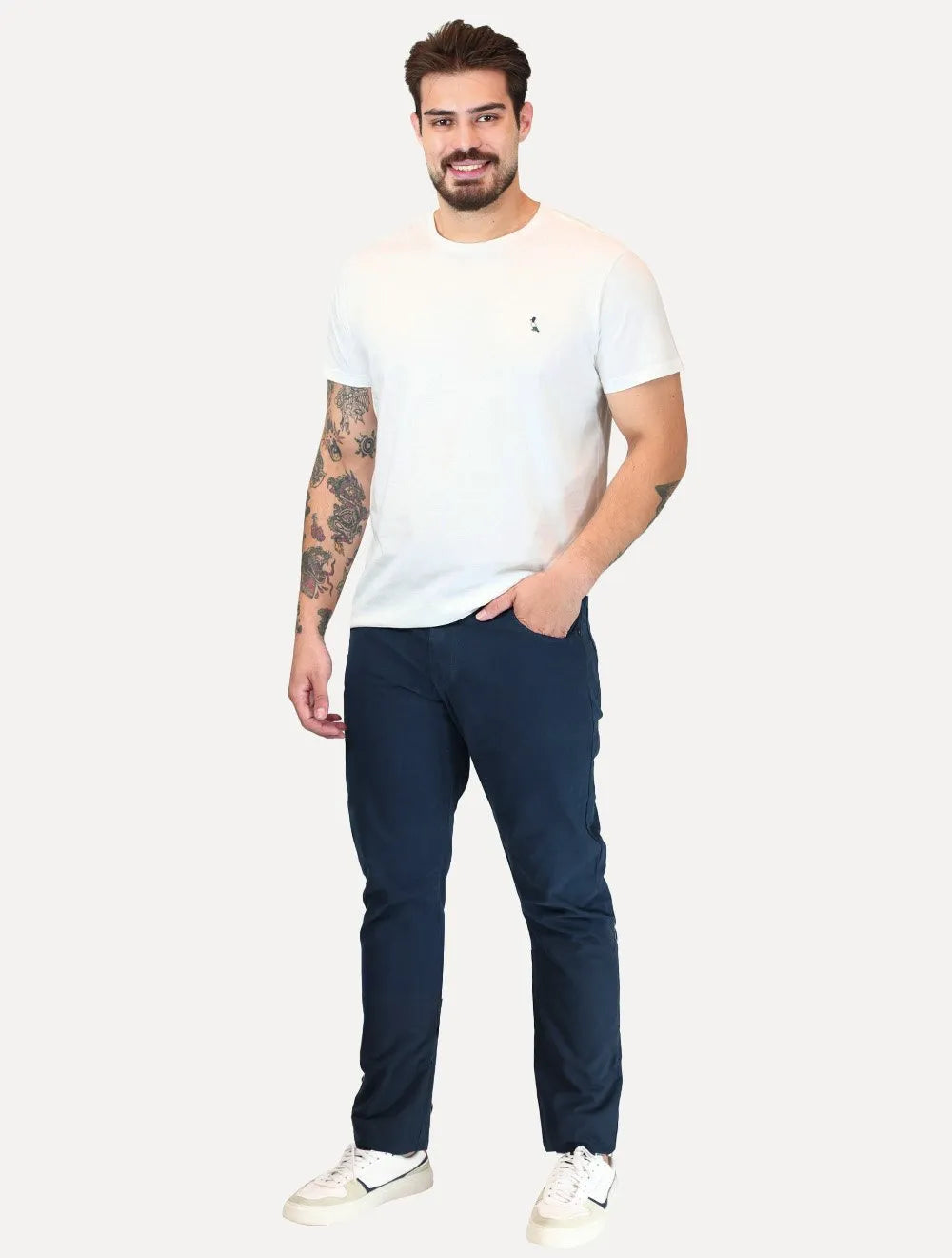 Calça Forum Sarja Masculina Slim Paul Escura