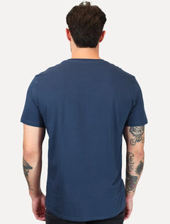Camiseta Ellus Masculina Cotton Fine Originals Co. Script Azul Marinho