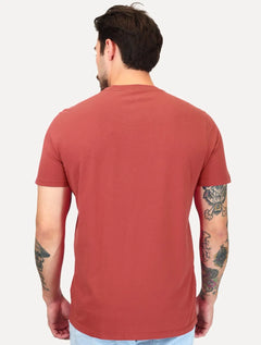 Camiseta Ellus Masculina Cotton Fine Maxi Splash Logo Vermelho Cereja