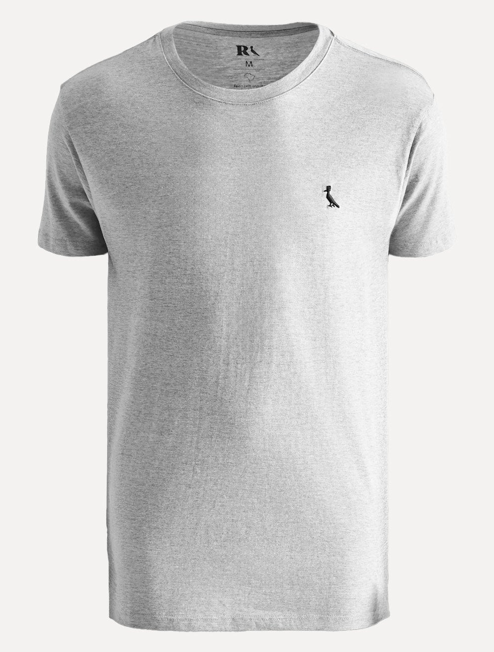 Camiseta Reserva Masculina Regular Paris Cinza Mescla