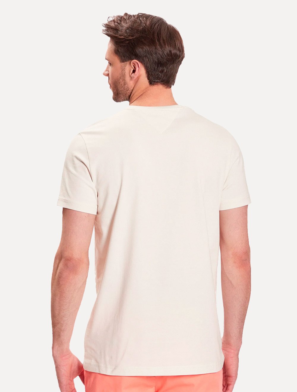 Camiseta Tommy Hilfiger Masculina Essential Cotton Icon Off-White