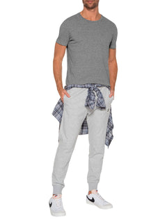 Camiseta Ellus Masculina Cotton Fine Classic Logo Mescla Cinza