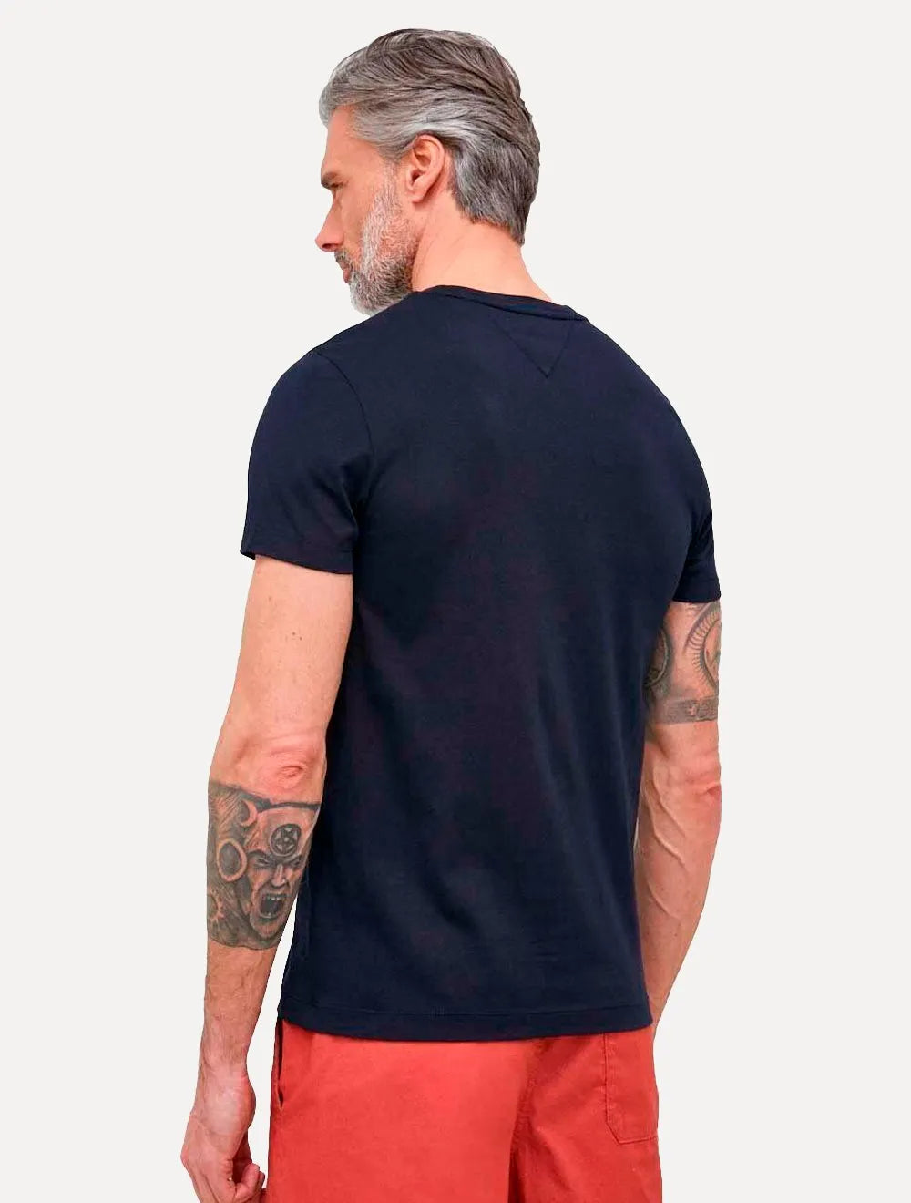 Camiseta Tommy Hilfiger Masculina Brand Love Small Logo Azul Marinho