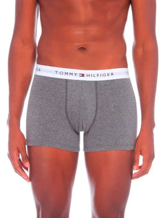 Cueca Tommy Hilfiger Cotton Stretch Trunk Preta Cinza Grafite Pack 3UN