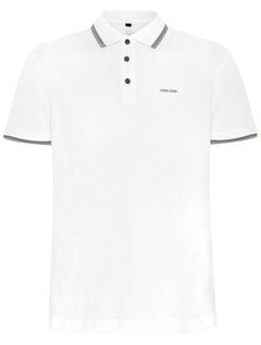 Polo John John Masculina Two Lines Branca