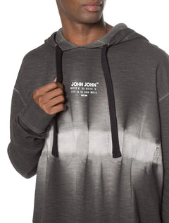 Moletom John John Masculino Hoodie By Desire Tie-Dye Cinza Médio
