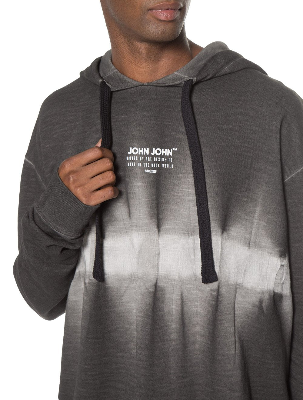 Moletom John John Masculino Hoodie By Desire Tie-Dye Cinza Médio