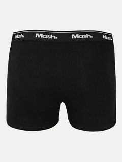 Cueca Mash Boxer Cotton Basic Preta/ Grafite Mescla Pack 2UN