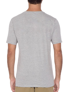 Camiseta Guess Masculina Grunge Sash Logo Cinza Mescla