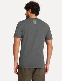 Camiseta Aramis Masculina Estampa Costas Barcode Grafite Mescla