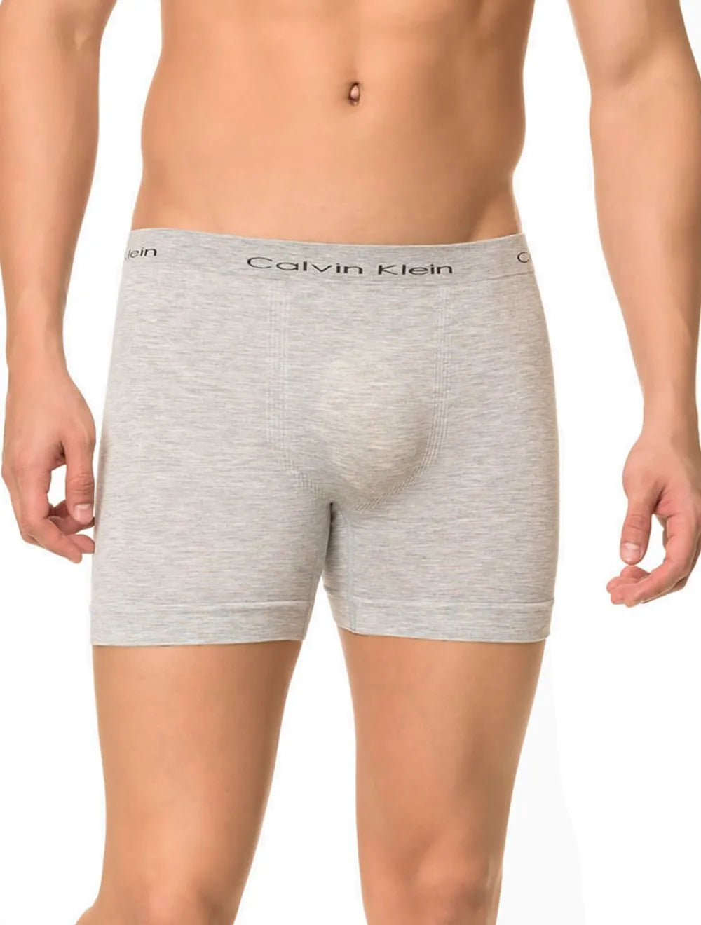 Cuecas Calvin Klein Trunk Micromodal Seamless Preta/Cinza Mescla Pack 2UN