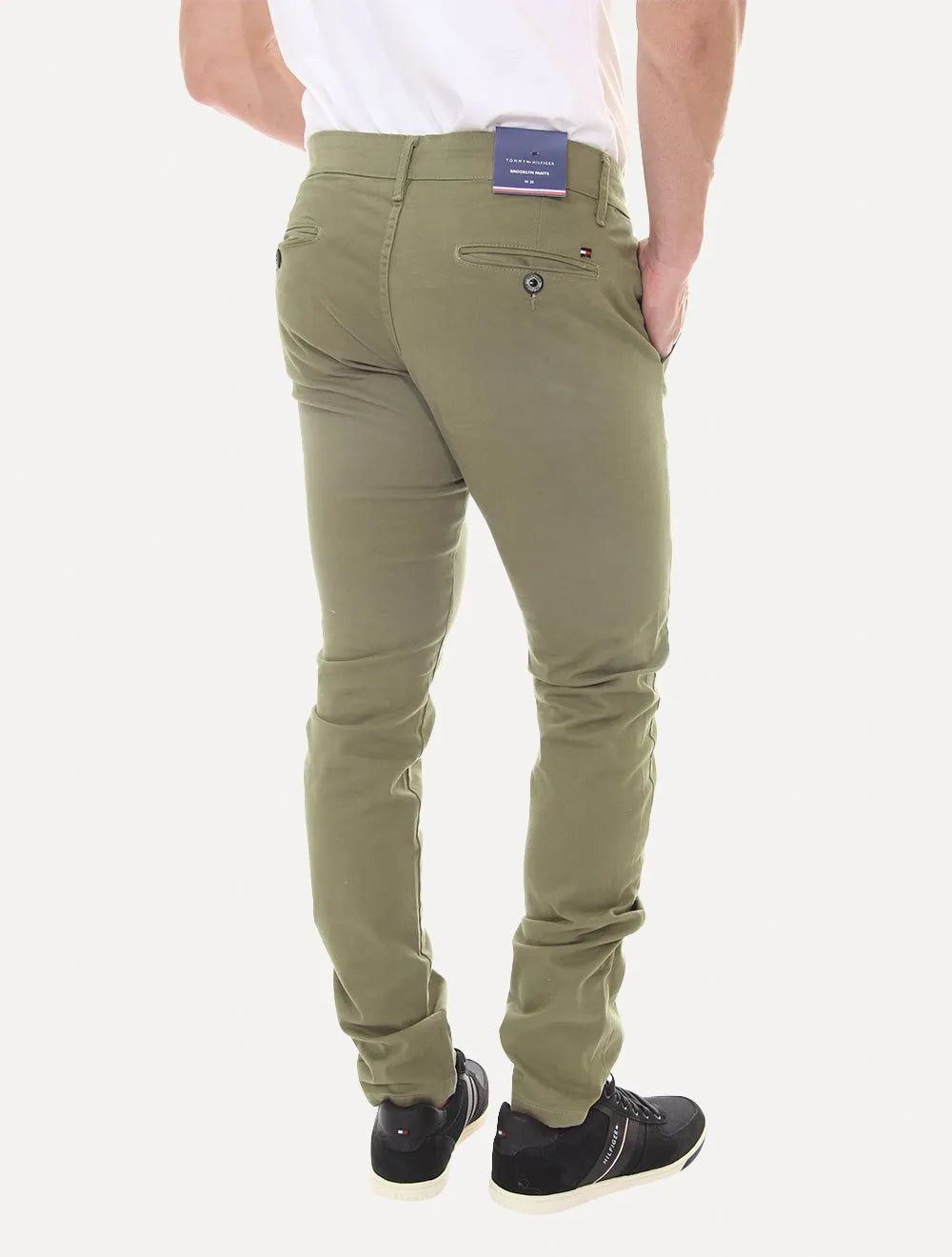 Calça Tommy Hilfiger Masculina de Sarja Brooklyn Verde Oliva