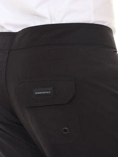 Bermuda Aeropostale Masculina Boardshorts NYC Aero Tape Preta