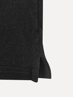 Polo Tommy Jeans Masculina Regular Piquet Flag Cuffs Preta