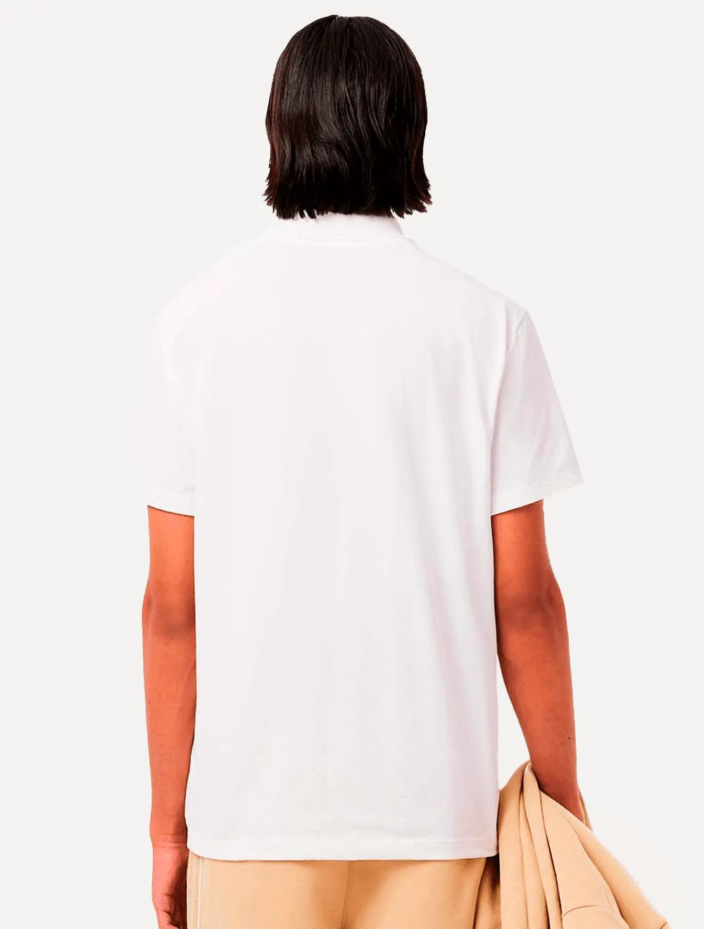 Polo Lacoste Masculina Regular Fit Pufe Branca