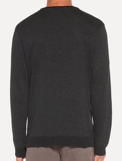 Suéter John John Masculino Tricot New Basic Cinza Escuro Mescla
