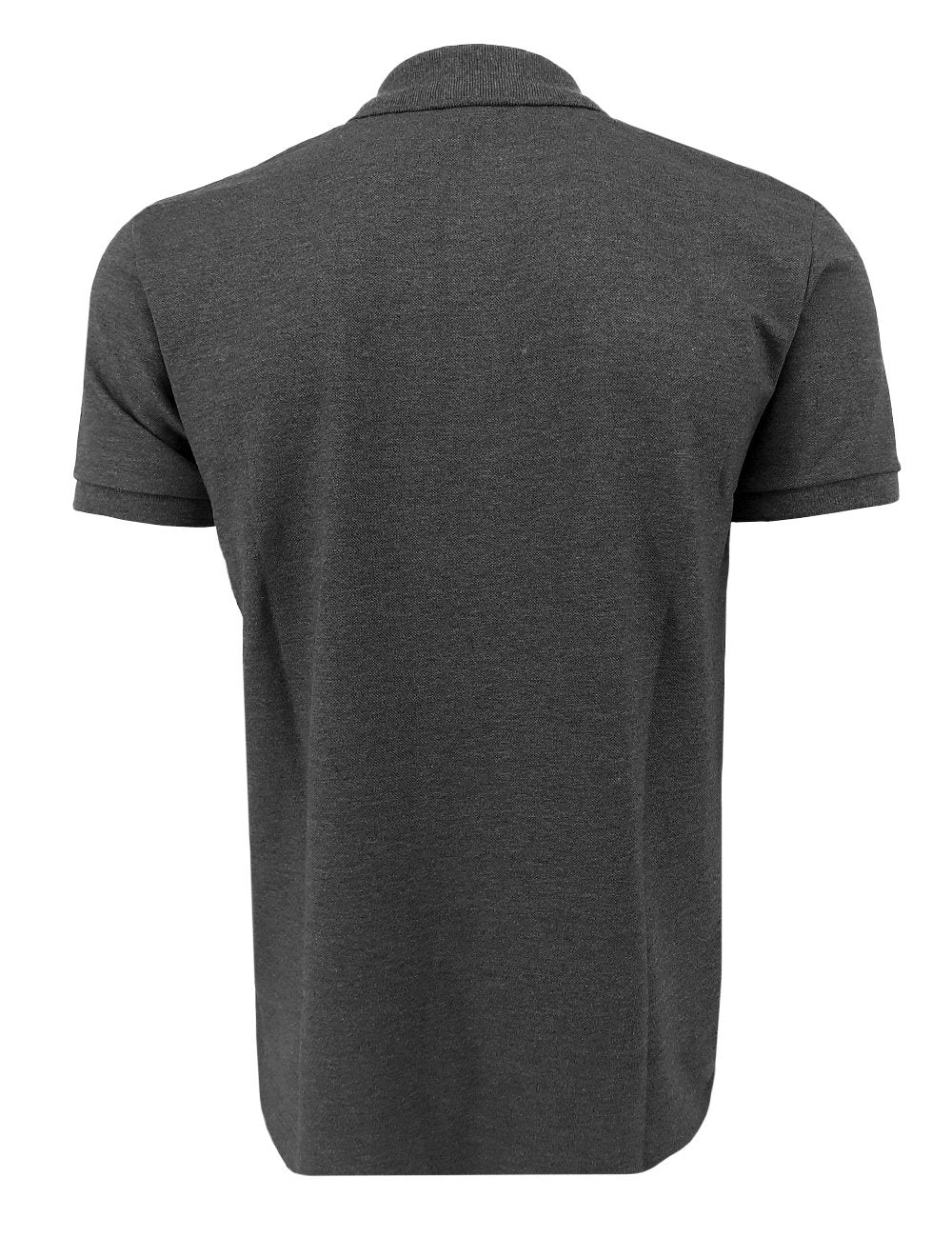 Polo Guess Masculina Piquet Tag Logo Chumbo Mescla