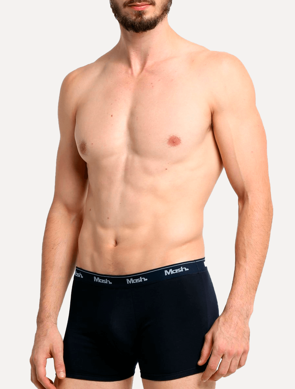 Cueca Mash Boxer Cotton Basic Azul Marinho e Escuro Pack 2UN