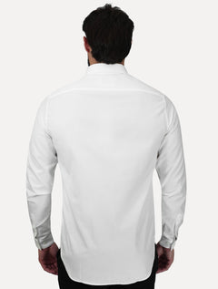 Camisa Lacoste Regular Poplin Cotton Pocket Mono Branca