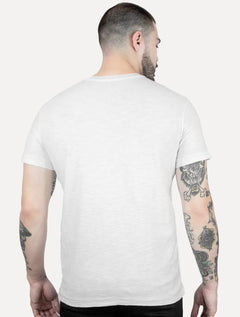 Camiseta Osklen Masculina Slim Rough Osksurf Handmade Branca