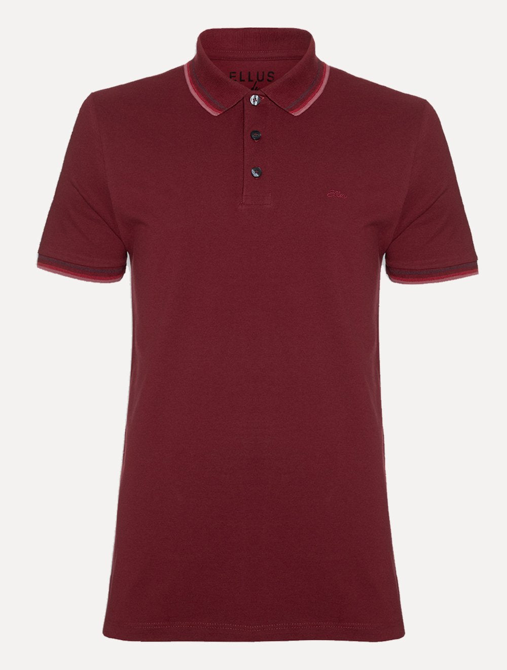 Polo Ellus Masculina Piquet Triple Short Signature Bordô