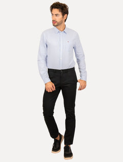 Camisa Tommy Jeans Masculina Regular Classic Oxford Pocket Azul Médio