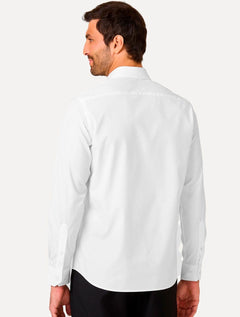 Camisa Dudalina Masculina Comfort Tricoline Lisa Branca