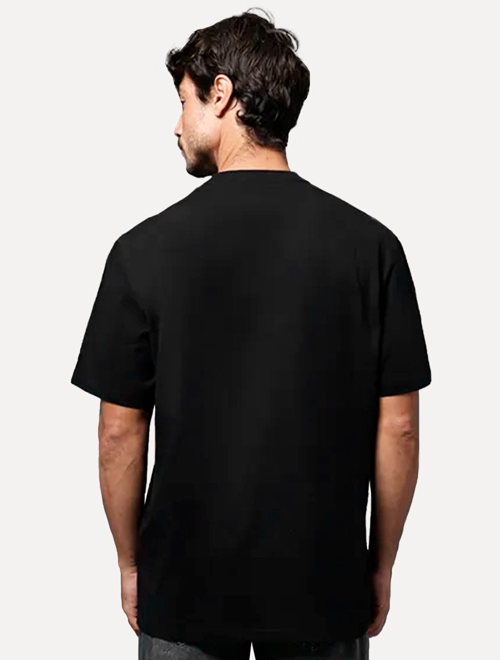 Camiseta Calvin Klein Jeans Masculina Oversized Logo CK Ombro Preta