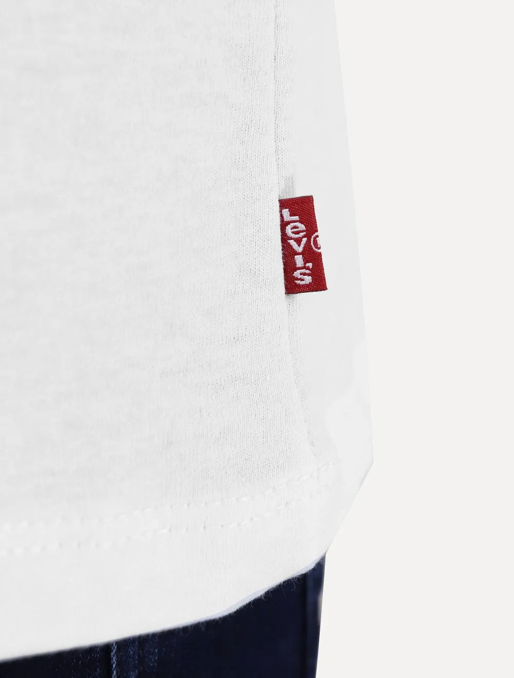 Camiseta Levis Masculina Original Inverse Logo Branca