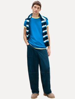 Camiseta Tommy Jeans Masculina Regular Jersey C-Neck Flag Azul