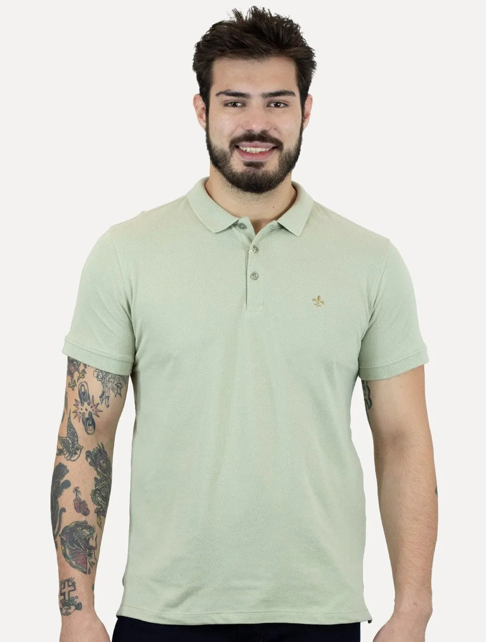 Polo Dudalina Piquet Essentials Cotton Basica Modal Verde Sálvia