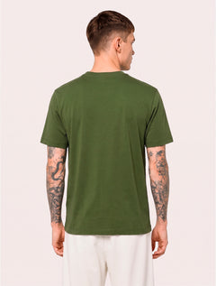 Camiseta Individual Masculina Slim Pima Soft Touch Logo Verde Musgo