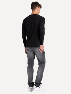 Camiseta Tommy Hilfiger Manga Longa Essential Tee Preta