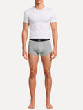 Cueca Calvin Klein Low Rise Trunk Cotton New Re Issue Blue Logo Cinza Mescla