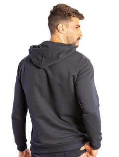 Moletom Sergio K Masculino Hoodie Uni Color Azul Marinho