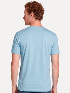 Camiseta Aramis Masculina Basic Lisa Azul Pastel