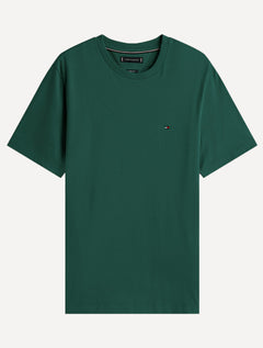 Camiseta Tommy Hilfiger Masculina Regular Fit Tee Solid Logo Verde Escuro