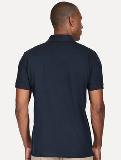 Polo Aramis Masculina Basic Piquet Azul Petróleo