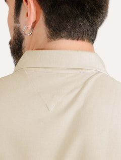 Polo Tommy Jeans Masculina Regular Corp Chest Areia