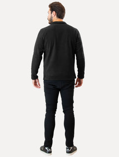 Blusa The North Face Masculina Fleece TKA 100 Glacier 1/4 Zip Preta